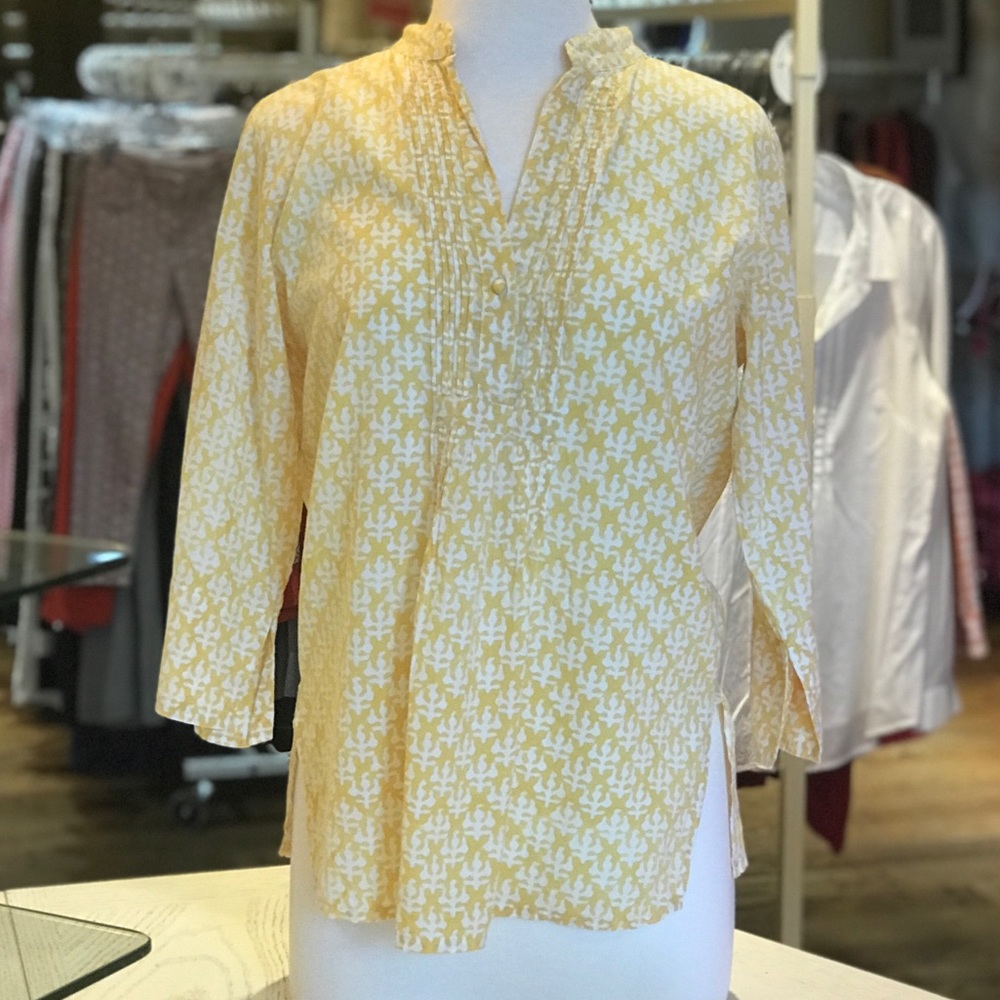 Roberta Roller Rabbit Yellow Print Blouse